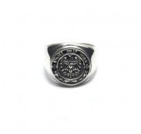 R002236 Genuine Sterling Silver Mens Ring German Eagle Solid Hallmarked 925 Handmade